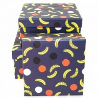 Коробка Банановый микс с конфетти, Черный, 19*19*10 см, 1 шт.