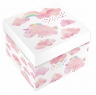 Коробка Мечты в облаках (радужный единорог), Розовый, 28*28*14 см, 1 шт.
