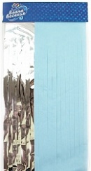 Гирлянда Тассел, Голубой/Серебро, Металлик, 35*12 см, 10 листов.