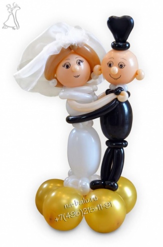 Жених и невеста Мини из воздушных шаров
