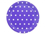Тарелка Горошек фиолетовая 23см 6шт