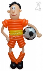 Футболист из воздушных шаров, высота фигуры 200см