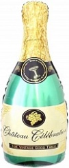 Шар (39''/99 см) Фигура, Бутылка, Шампанское вино, 1 шт.