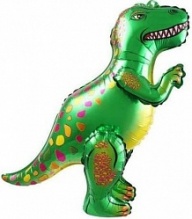 Шар (25''/64 см) Ходячая Фигура, Динозавр Аллозавр, Зеленый, в упаковке 1 шт.