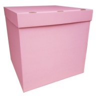 Коробка для надутых шаров 70х70х70см розовая