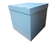 Коробка для надутых шаров 70х70х70см голубая