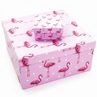 Коробка Грация фламинго, Розовый, 28*28*14 см, 1 шт.