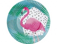 Тарелка бумажная Фламинго 17см 6шт