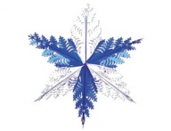 Фигура Снежинка №1 фольг сереб/син 40смG