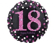  18&quot; HB Sparkling Birthday 18 pink