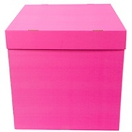 Коробка для надутых шаров 60х60х60см розовая