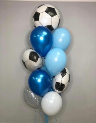 Фонтан из шаров № 39 Футбол голубой