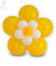 Цветок на стену из воздушных шаров, размер цветочка 50см