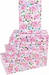 Коробка Сакура, Розовый, 40*28*10 см, 1шт.
