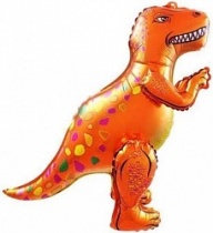 Шар (26''/66 см) Ходячая Фигура, Динозавр Аллозавр, Оранжевый, в упаковке 1 шт.