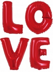 Набор шаров-букв (16''/41 см) Мини-Надпись "LOVE", Красный, 1 шт. в упак. Набор шаров-букв (16''/41 см) Мини-Надпись "LOVE", Красный, 1 шт. в упак.