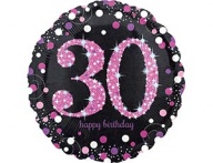 А 18&quot; HB Sparkling Birthday 30 pink