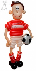 Футболист команды &quot;Спартак&quot; из воздушных шаров, размер фигуры 200см