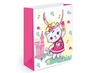 Пакет бумажный Кошка принцесса 18х23см
