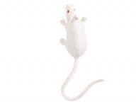 Мышь белая пластиковая 8см 1шт
