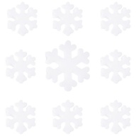 Наклейка гелевая на окно Снежинки белые