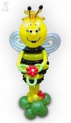 Пчела большая 150см из воздушных шаров, высота фигуры 150см