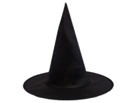 Шляпа ведьмы черная 34см