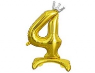 К ЦИФРА 4 32&quot; Gold на подставке Корона