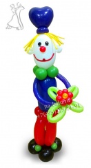 Клоун №2 из воздушных шаров, высота фигуры 80см