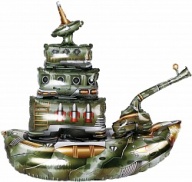 Шар 3D (34''/86 см) Фигура, Военный крейсер, 1 шт. в упак.