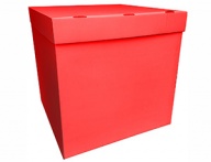 Коробка для надутых шаров 70х70х70см красная