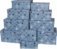 Коробка Волшебные звезды, Голубой, Металлик, 38*29*16 см, 1 шт.
